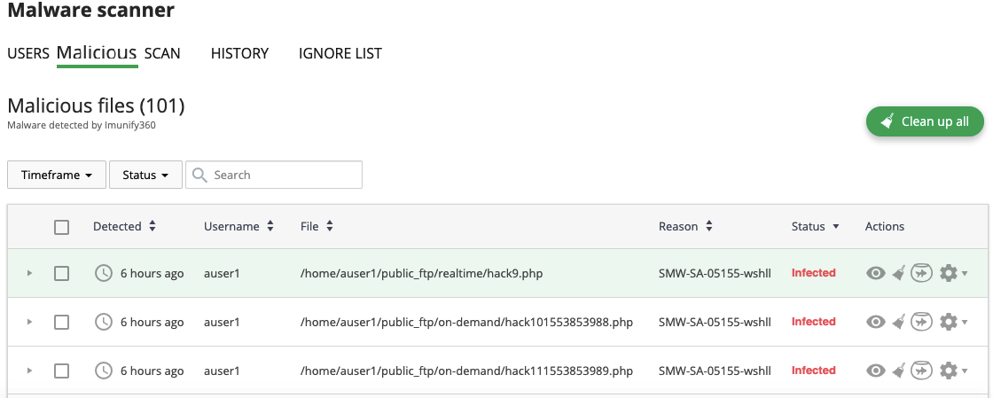 Imunify360 Admin Interface | Documentation